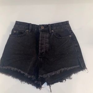 Black Jean Shorts